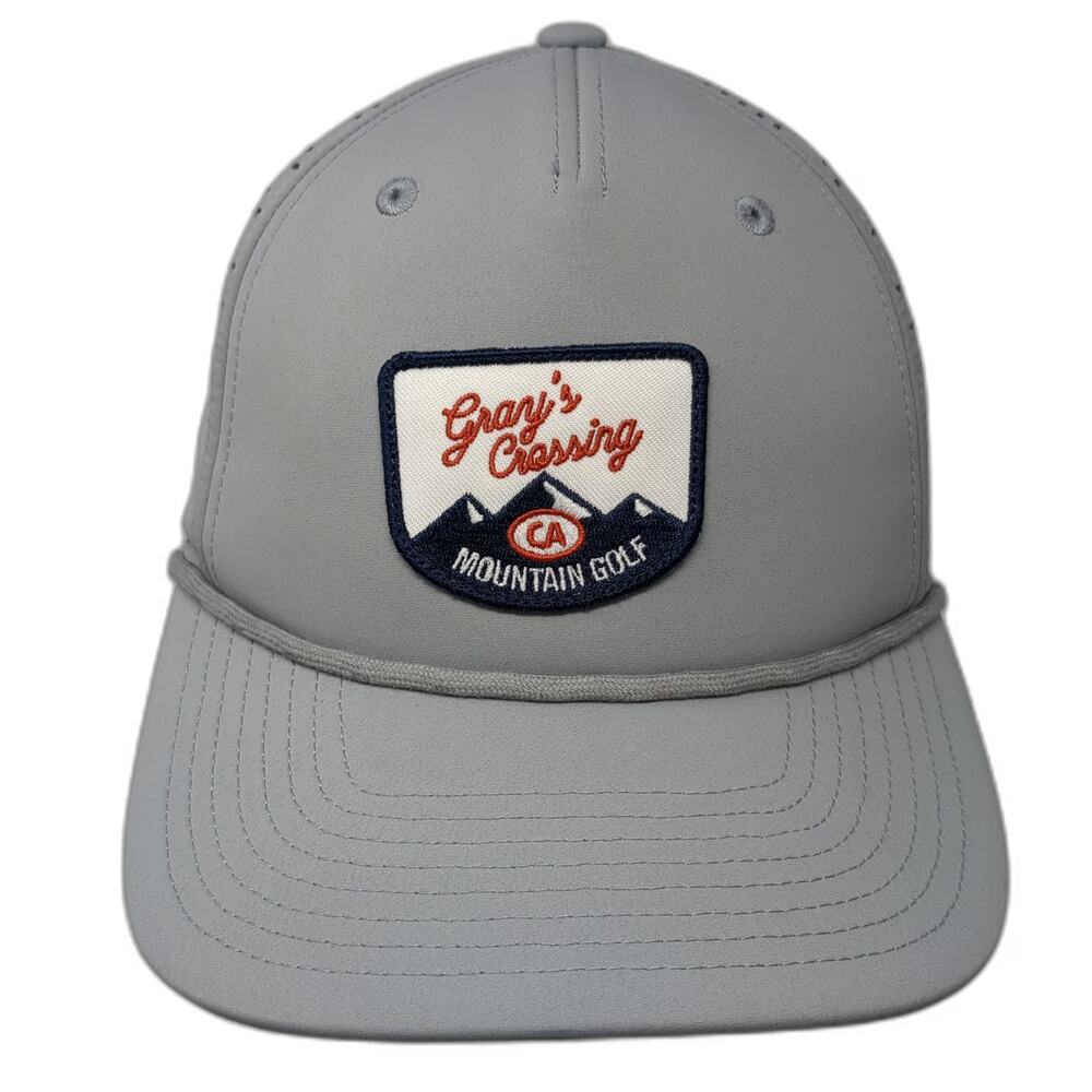 Imperial 5 Panel Gray One Size Performance Perforated Rope Mountain Golf CA Hat